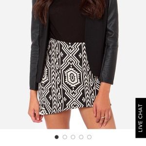 MINKPINK tribal print mini skirt